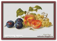 diy embroidery cross stitch kits craft needlework set unprinted canvas cotton thread grapes peaches and plums
