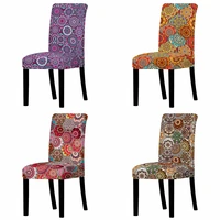 vintage mandala print chair cover flower chiar slipcover elastic seat covers kitchen stools protector housse de chaise decor