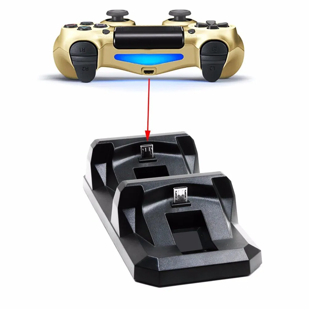usb dual charge dock for ps4 controller gaming charging stand holder for sony playstation 4 wireless gamepad controle charger free global shipping