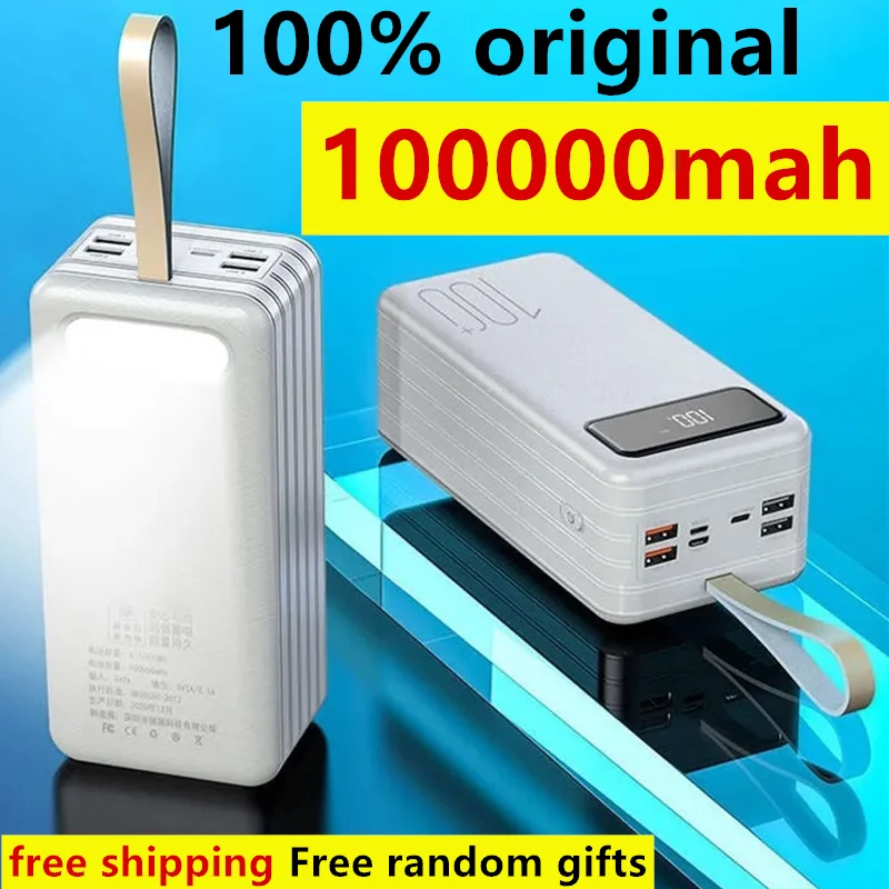 

Power Bank 100000mAh Portable Charger LED Light Poverbank Powerbank 100000mAh External Battery For iPhone Xiaomi Samsung Huawei