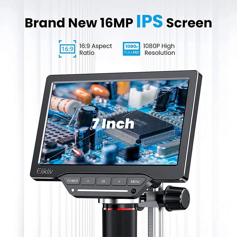 Elikliv EDM201 Pro 7 &quotHDMI цифровой микроскоп 1300X для пайки электроники ремонт печатной