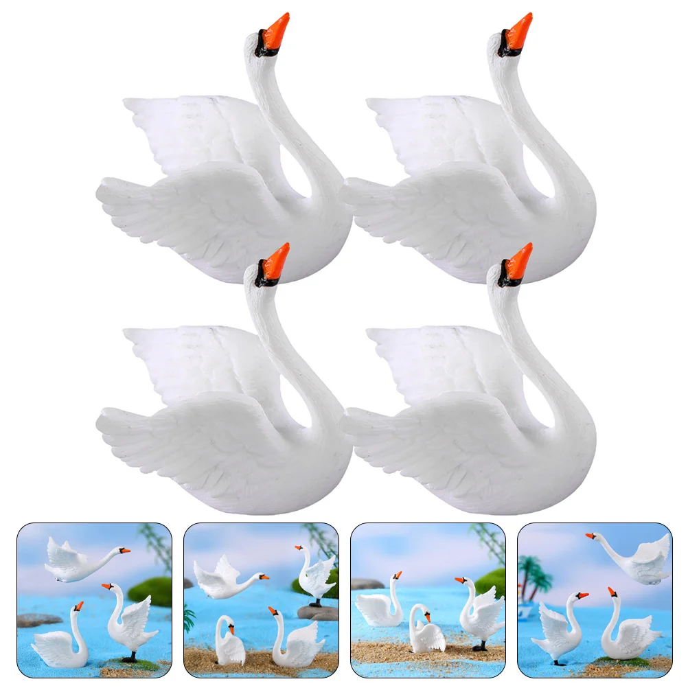 

Swan Figurines Mini Tiny Toy Miniature Animals Figures Figurine Decor Ornament Realistic Statue Craft Supplieslayoutcake Goose