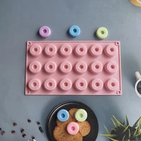 18 cavity mini donut silicone mold chocolate molds cake mould non stick heat resistant pastry baking tray maker bakeware