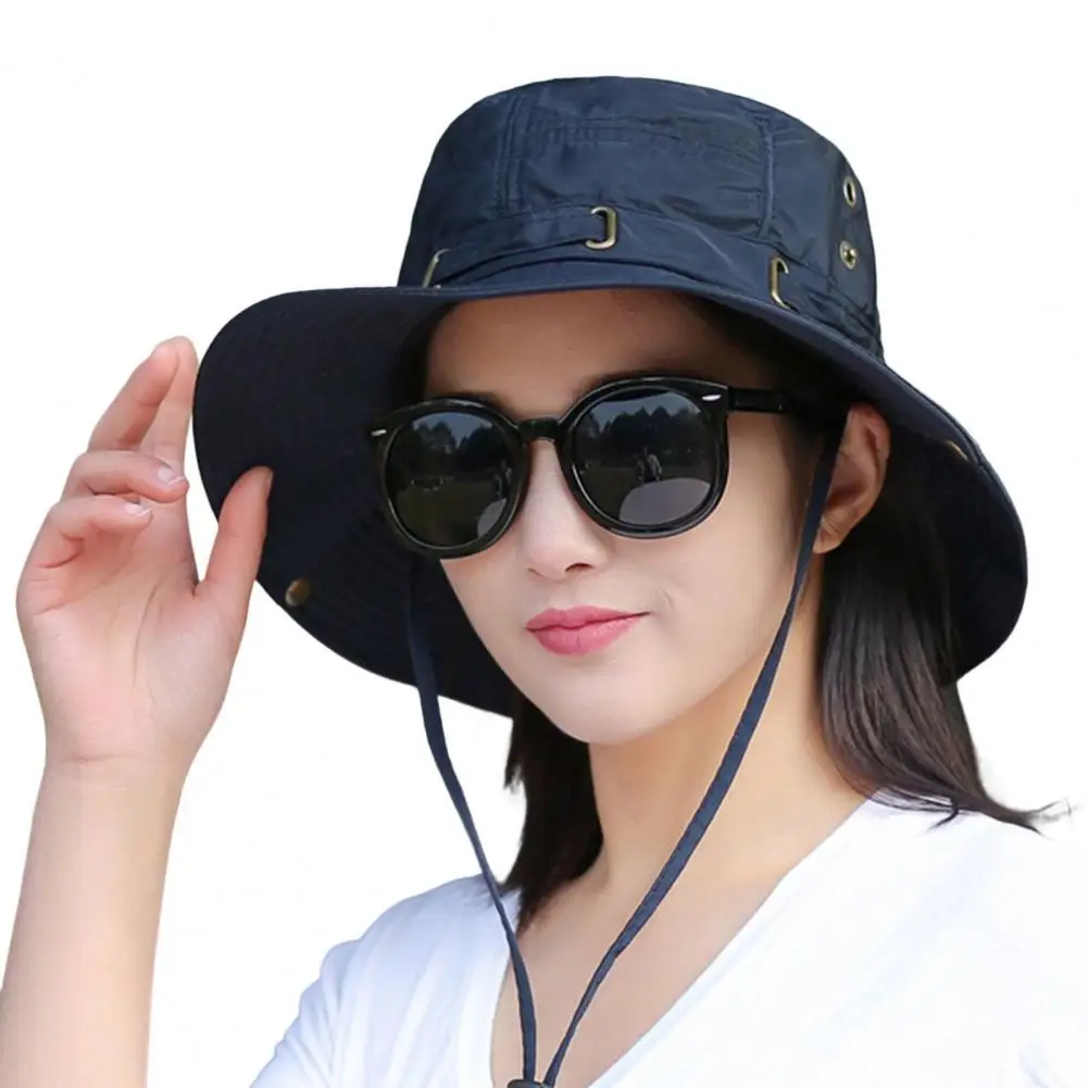 

Шляпы от солнца для женщин с широкими полями, женские шляпы от солнца с защитой от УФ-лучей, шляпа для рыбалки с плоским верхом и защитой от У...