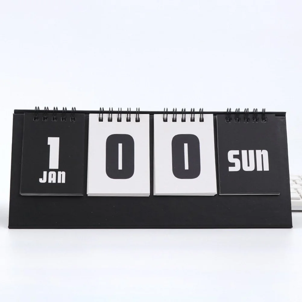 

Calendar Countdown Desk Perpetual Standing Desktop Modern Vintage Monthly Reusable Table Office Day Planner 100 Score Board Home