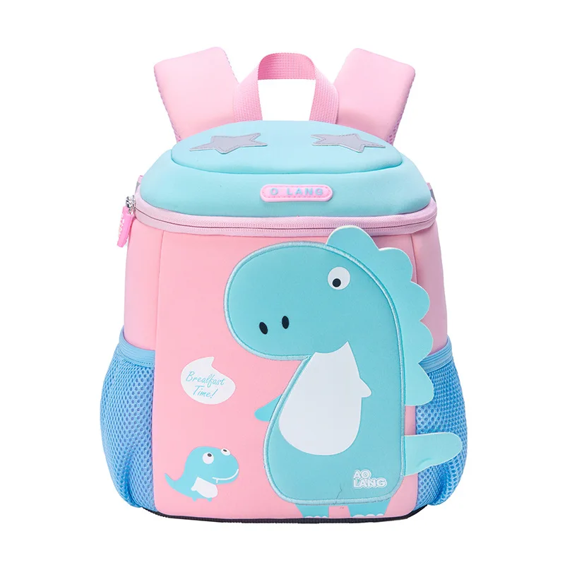 Christmas Gift Toddler Backpack Cartoon Small Dinosaur Schoolbag Solid Color Schoolbag for Primary School Students