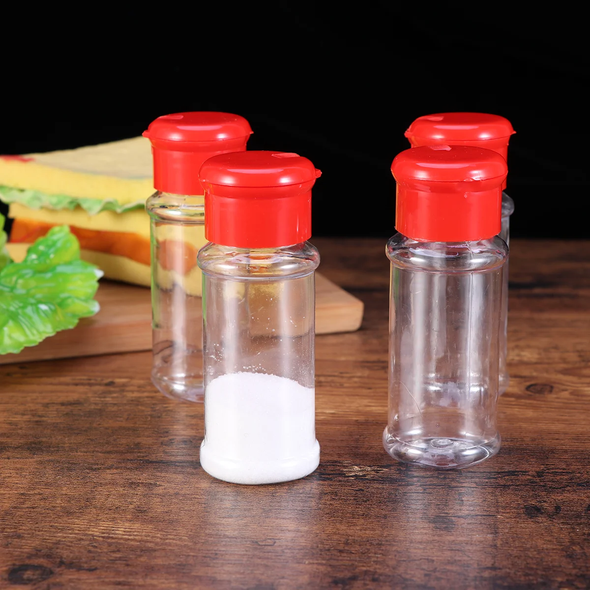 

Bottles Shaker Containers Empty Seasoning Jars Bottle Lidspepper Shakers Set Glitter Jar Clear Storage Tins
