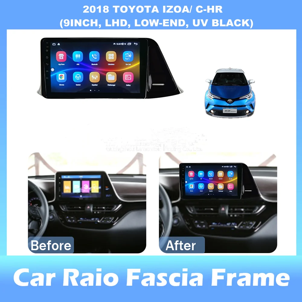 

9-inch 2din Car Radio Dashboard For TOYOTA IZOA/ C-HR 2018 Stereo Panel, For Teyes Car Panel With Dual Din CD DVD Frame