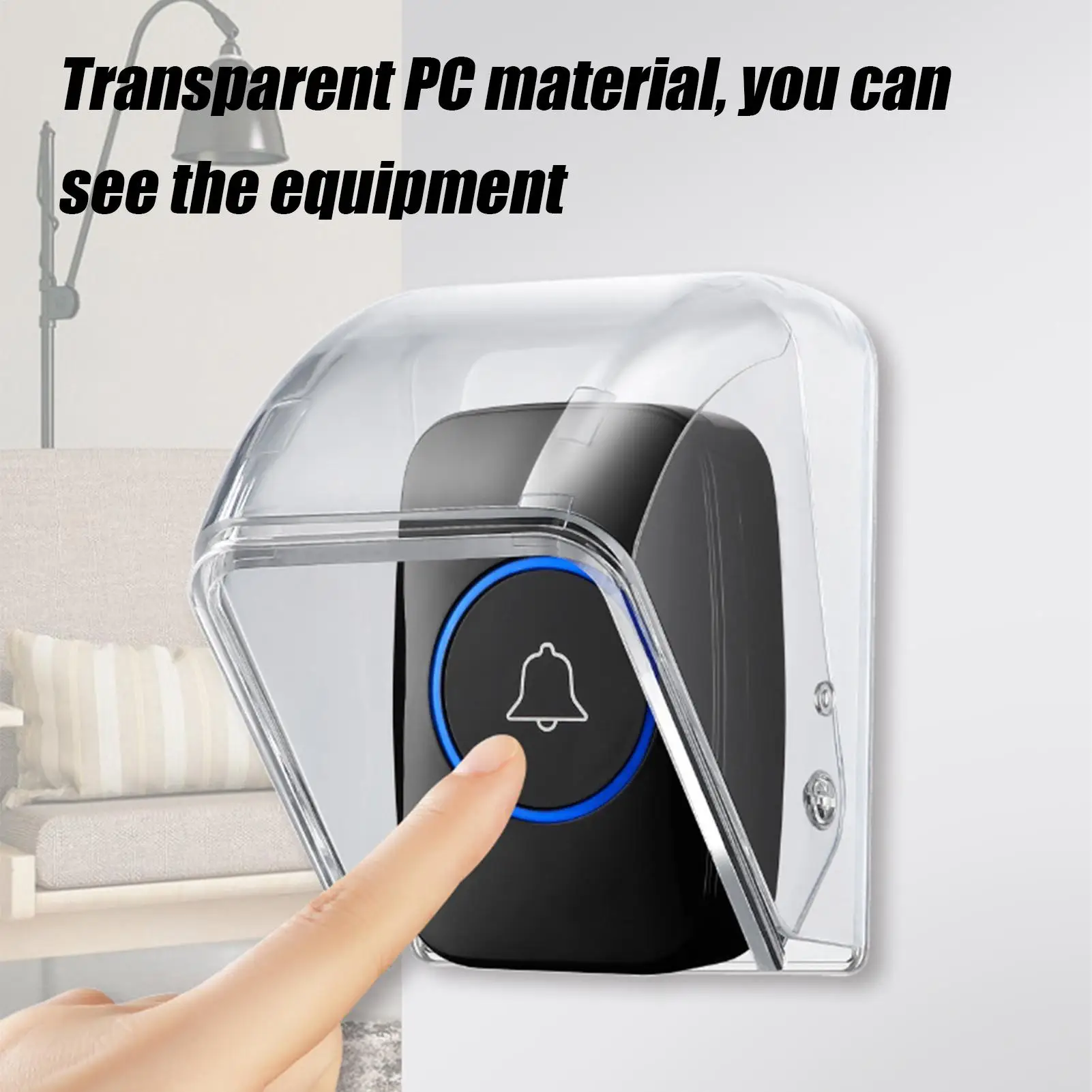 Прозрачный водонепроницаемый чехол для беспроводного дверного звонка