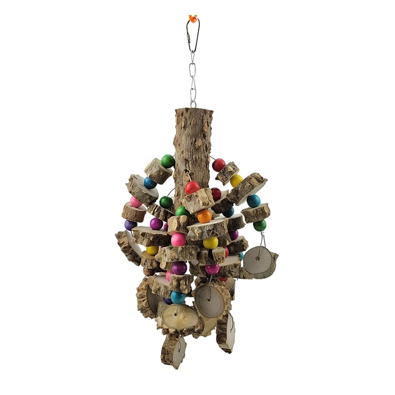 

Bird Toys, Parrot Toys For Large Birds, Peppered Wood African Grey Parrots, Macaws, Cockatoos, Amazon Parrot Chew Toys