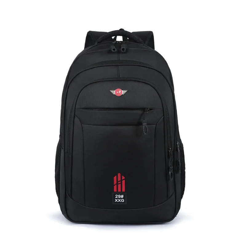 

Вместительный рюкзак для мужчин 2022, студенческий Повседневный Черный Водонепроницаемый рюкзак для ноутбука, дышащие Женские однотонные шк...