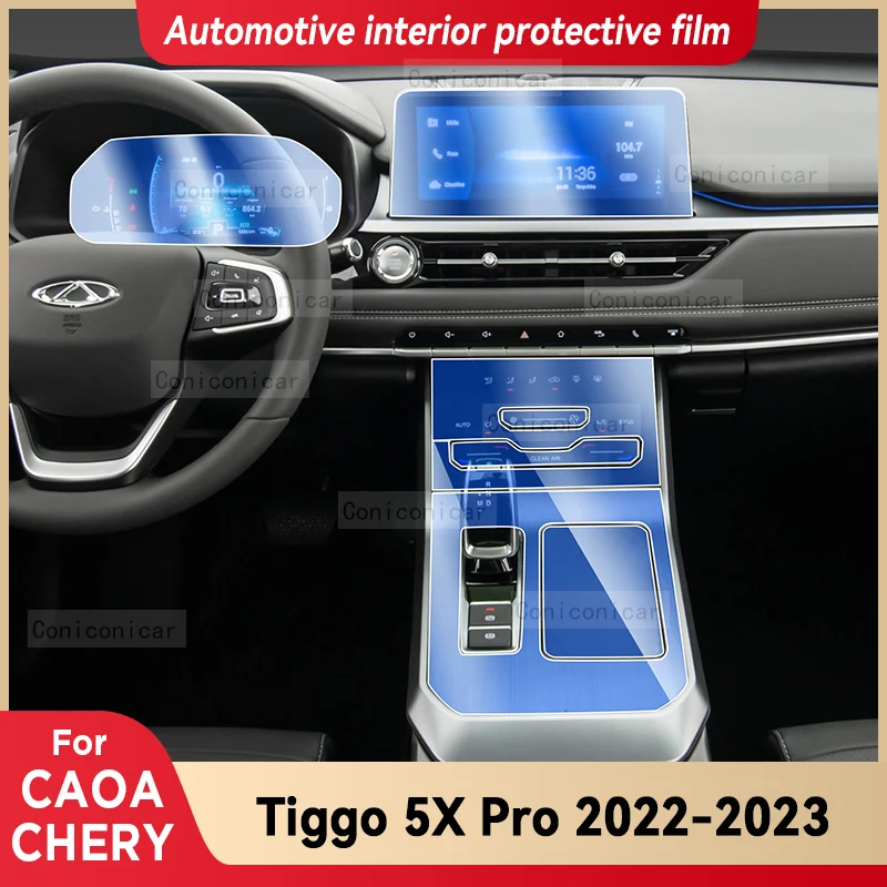 

For CAOA CHERY TIGGO 5X Pro 2022 2023 Car Interior Center Console Screen Protective Film Anti-scratch Repair Sticker Accessories