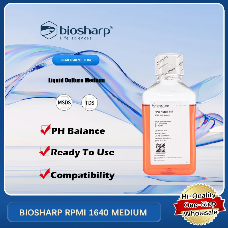 BIOSHARP RPMI 1640 СЕРЕДНЯЯ жидкая клеточная культура средний для роста и обслуживания
