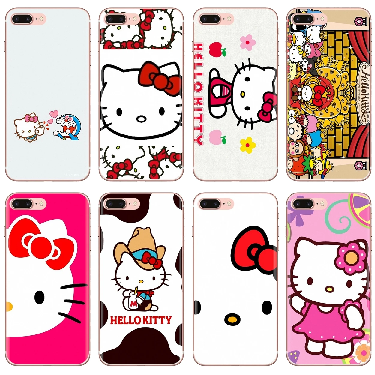 

TPU Cases For iPod Touch iPhone 10 11 12 Pro 4S 5S SE 5C 6 6S 7 8 X XR XS Plus Max 2020 Love Pink hello Kitty Pattern