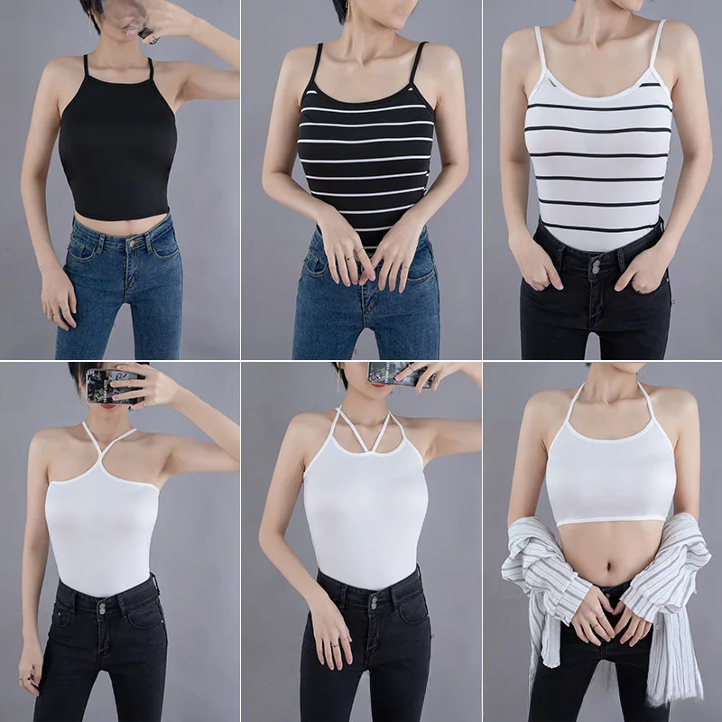 Маленький женский жилет на бретельках новинка 2023 облегающий Универсальный