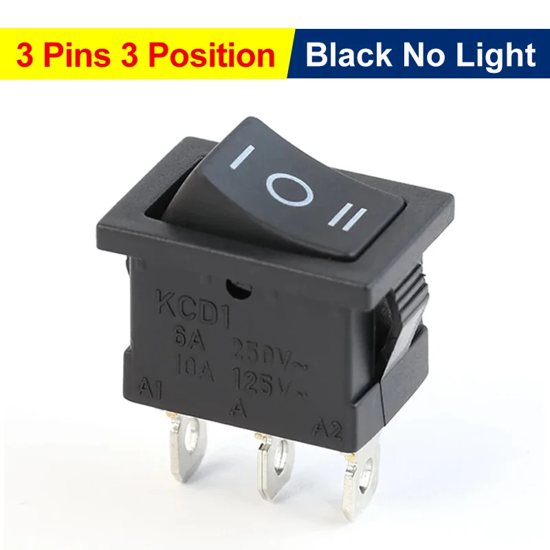 

Рокерный переключатель KCD1 2/3/4/6-контактный 6А/250В