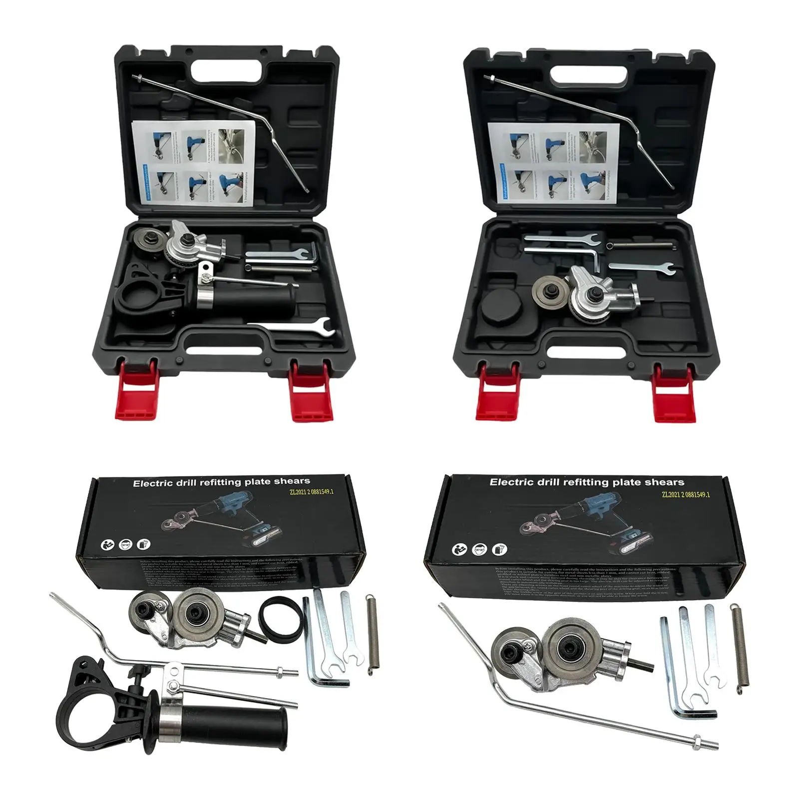 

Electric Drill Shear Attachment for Steel Iron Automotive and House Repairs