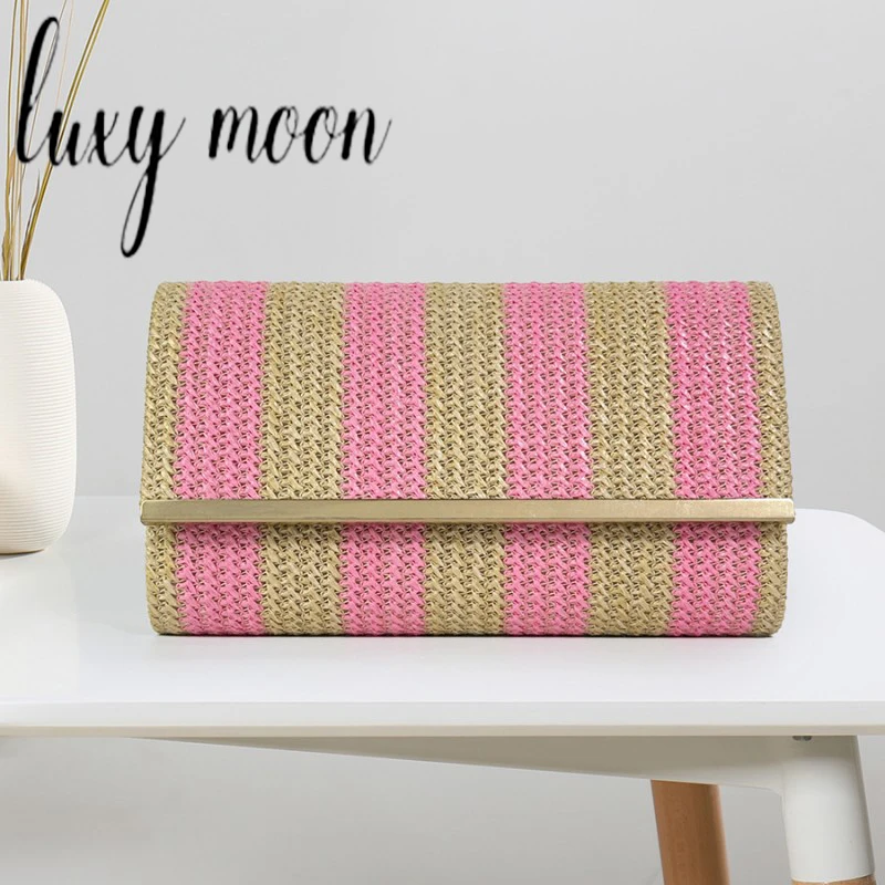 

Luxy Moon Women Mixed Colors Envelope Handbags Summer Beach Chain Cross Shoulder Bags Ladies Fashion Clutch Purses Z707