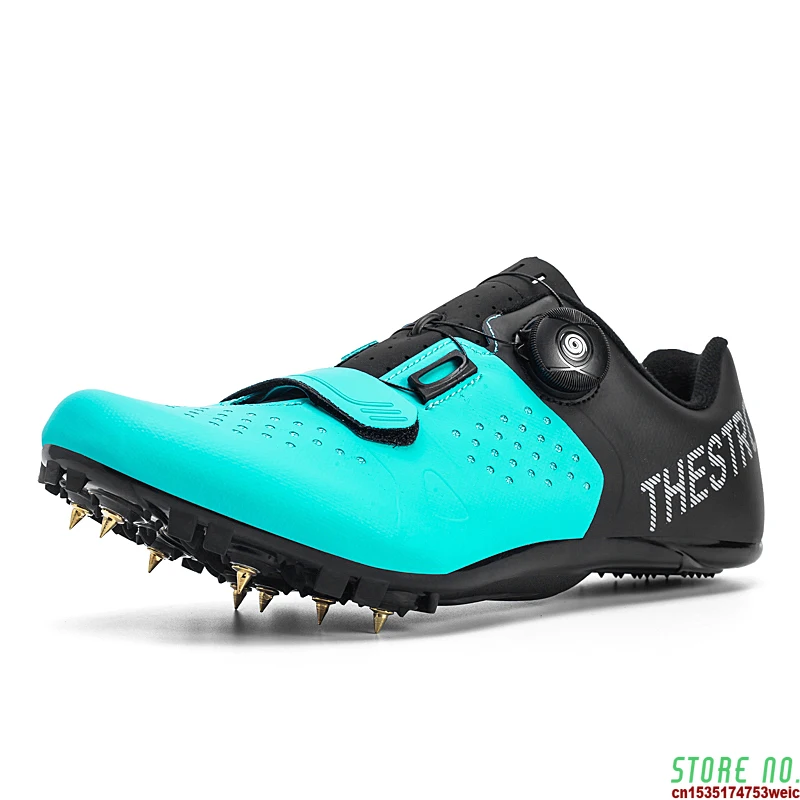 

Men Track and Field 8 Spikes Shoes Running Sprint Sneakers Light weight BOA Soft Professional Athletic Long Jump Sport Shoes