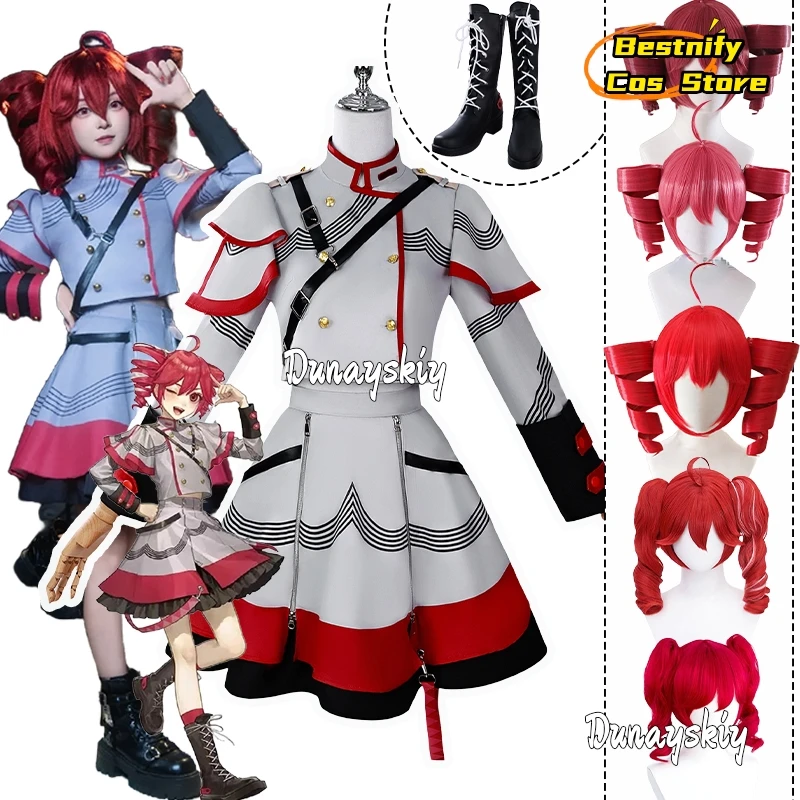 Vtuber Synthesizer V Kasane Teto Косплей Костюм Лолита Платье Принцесса 3Gravity Двойной Хвост