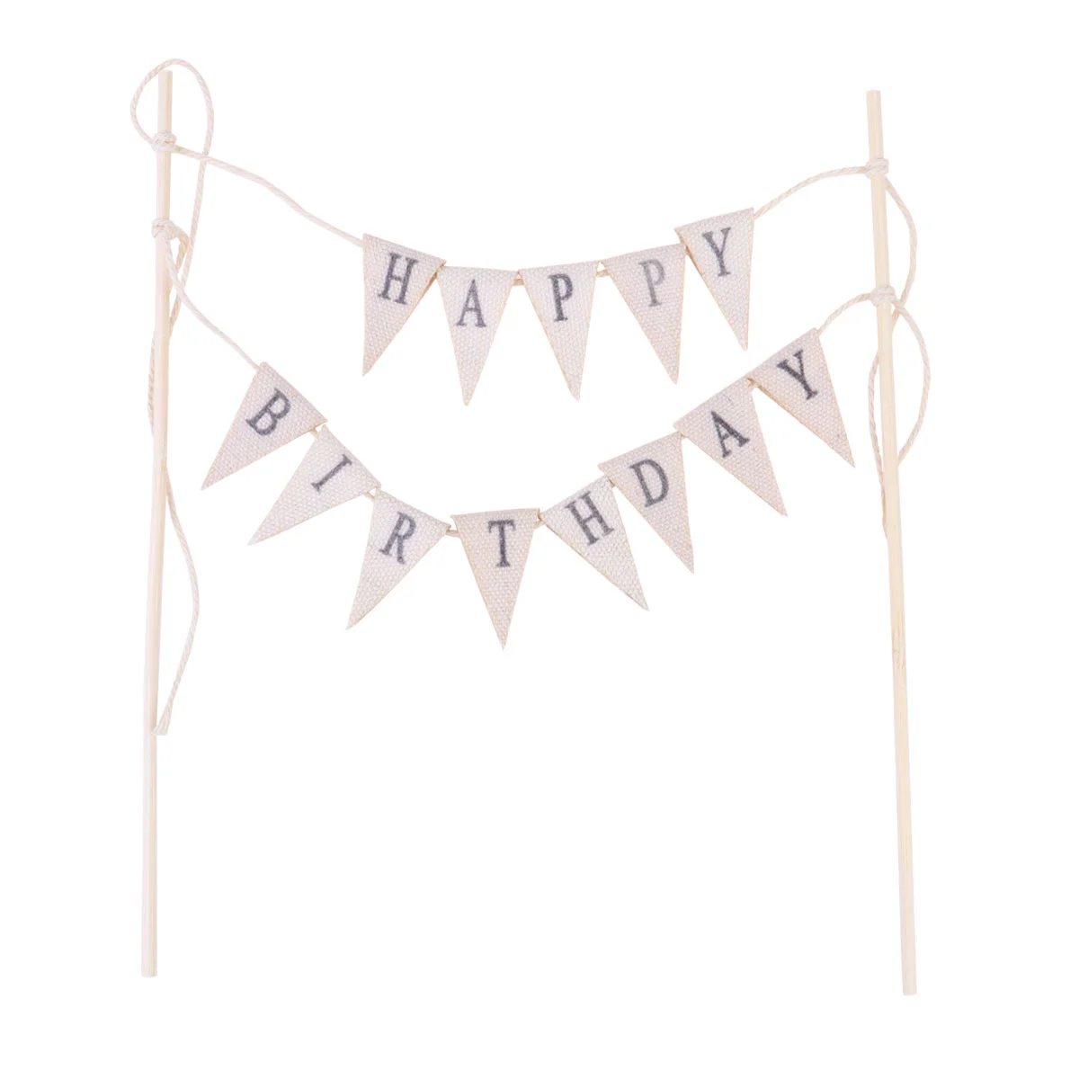 

Happy Birthday Cake Topper Banner Party Bunting Garland Decoration Vitnage Pennant Flag