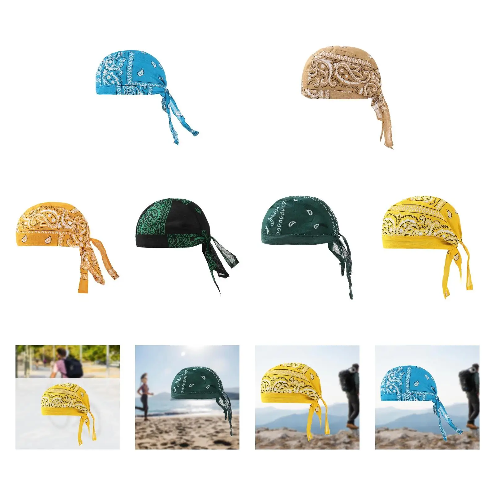 Мужская кепка с черепом повязка на голову впитывающая пот пиратская шляпа