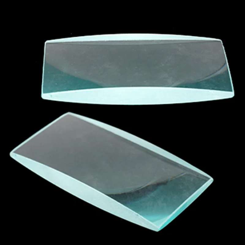 

98*48*14mm Rectangular Optical Convex Lens Glass Magnifier Biconvex Lens Size Can Be Customized