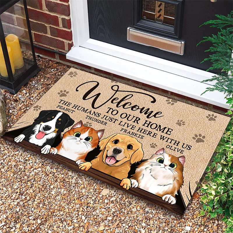 

Welcome To Our Home Doormat Rug Personalized Floor Mats Carpet Home Decor Decoration