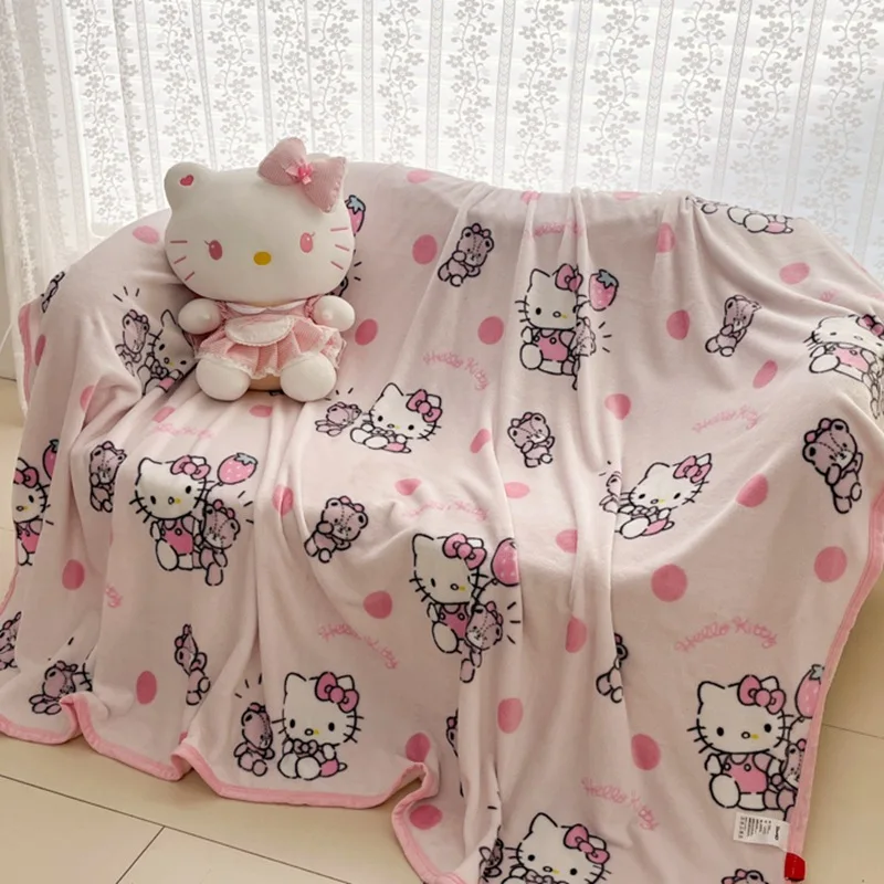 Miniso Kuromi Cinnamoroll мультяшное одеяло молочный бархат двустороннее детское милое для