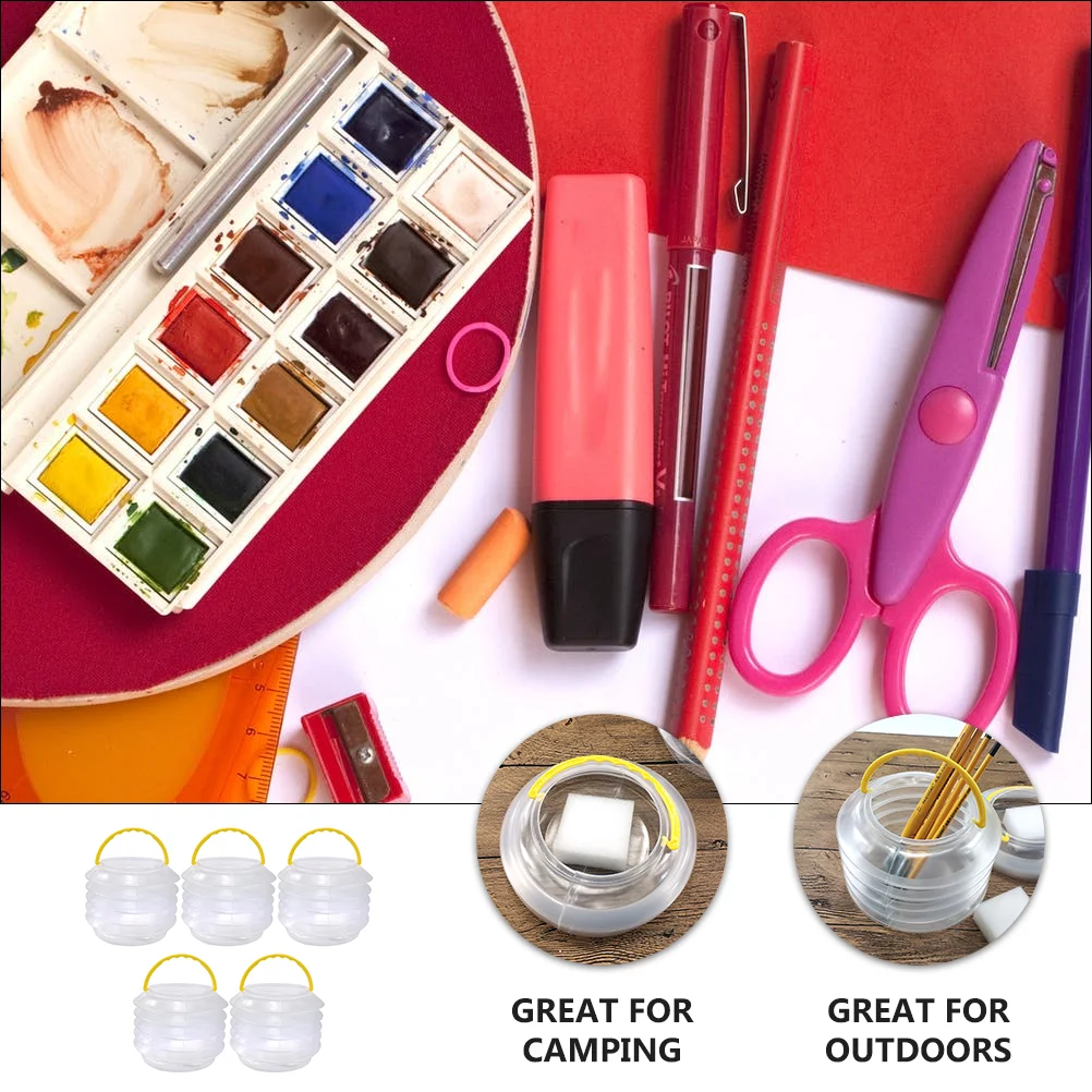 5 комплектов складной держатель для карандашей ведро мытья шайба контейнер