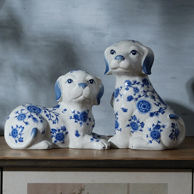 

high Cracks temperature ceramics dog ornaments in Year of the Dog