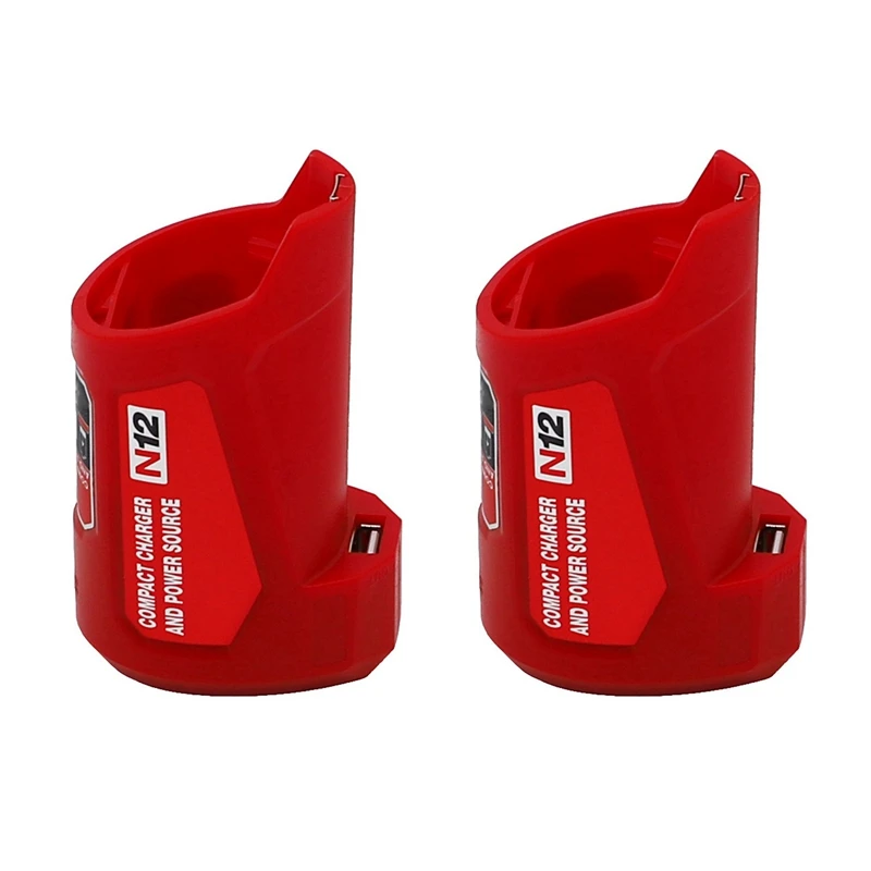

Портативное зарядное устройство USB и источник питания, 2 шт., подходит для USB-адаптера 48-59-1201 M12-красный