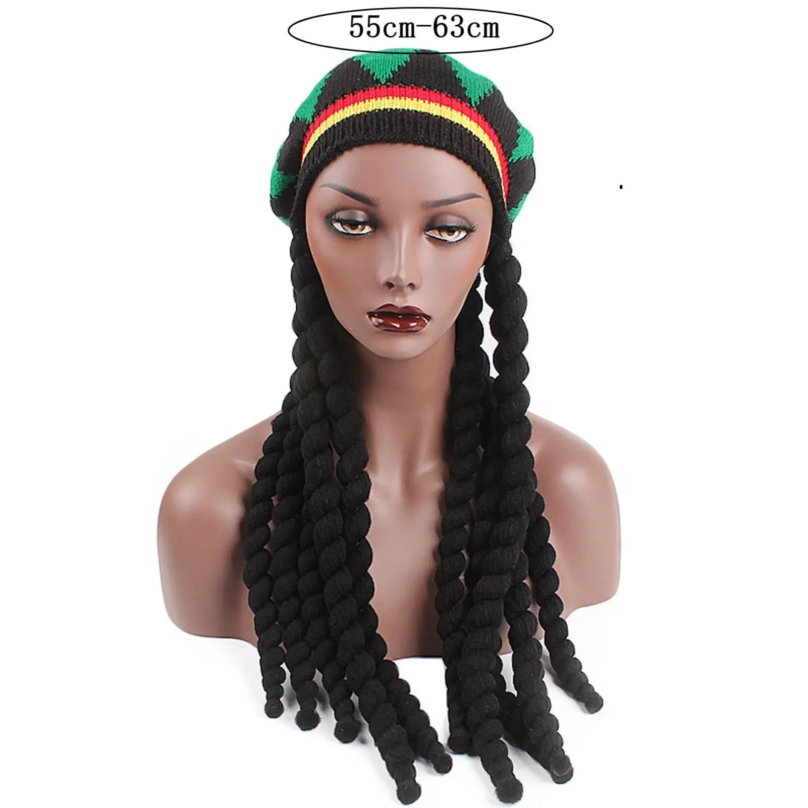 

Шляпа регги черная из хлопка