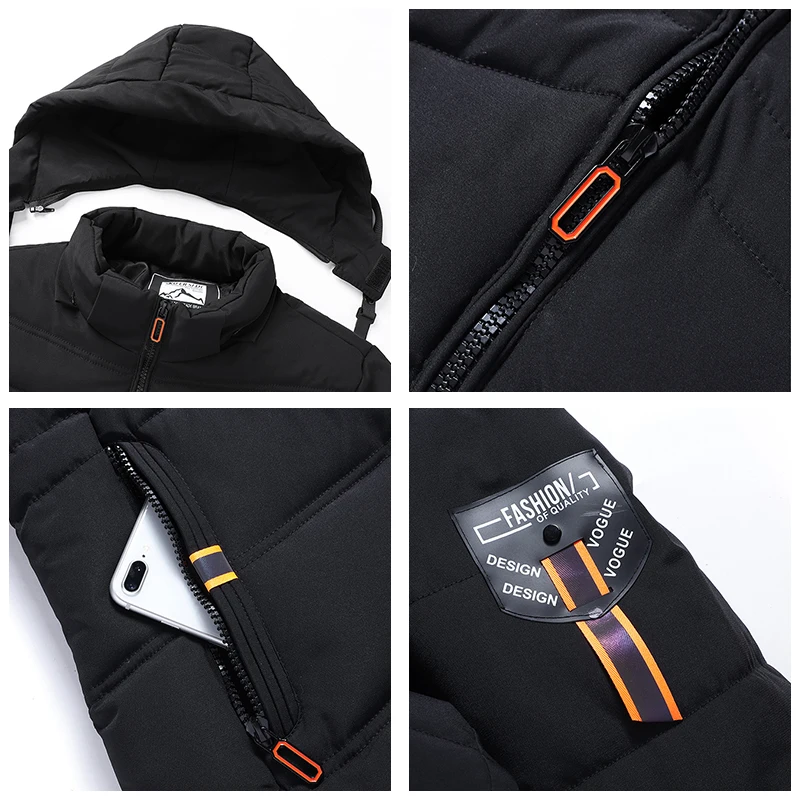 2022 Men Winter Parkas New Windproof Warm Thick Parkas Jackets Coat Men Autumn Outwear Fashion Hooded Classic Casual Parkas Men