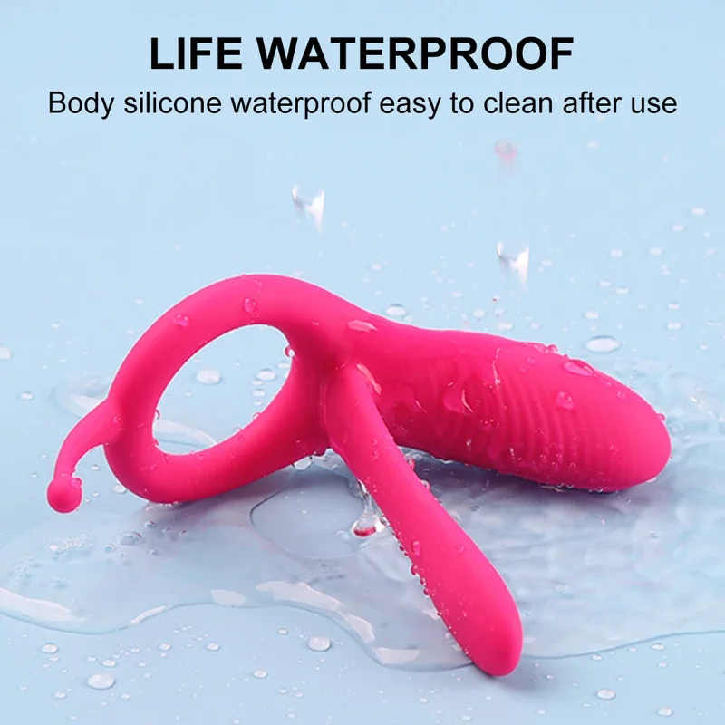 Длинный язык кольцо на член вибратор мужской массажер для пениса 10-частотная