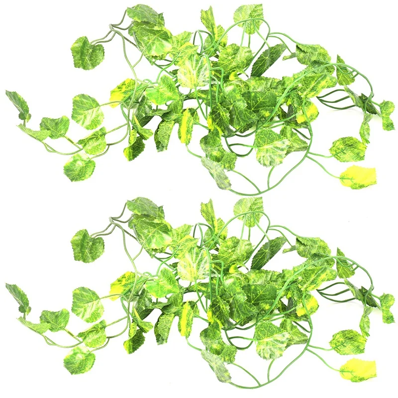 

2 шт., длинные искусственные растения, зеленые листья плюща