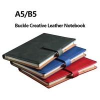 a5b5 business notepad magnetic buckle creative notebook pu leather cover agenda book 200p dowling paper planner sketchbook