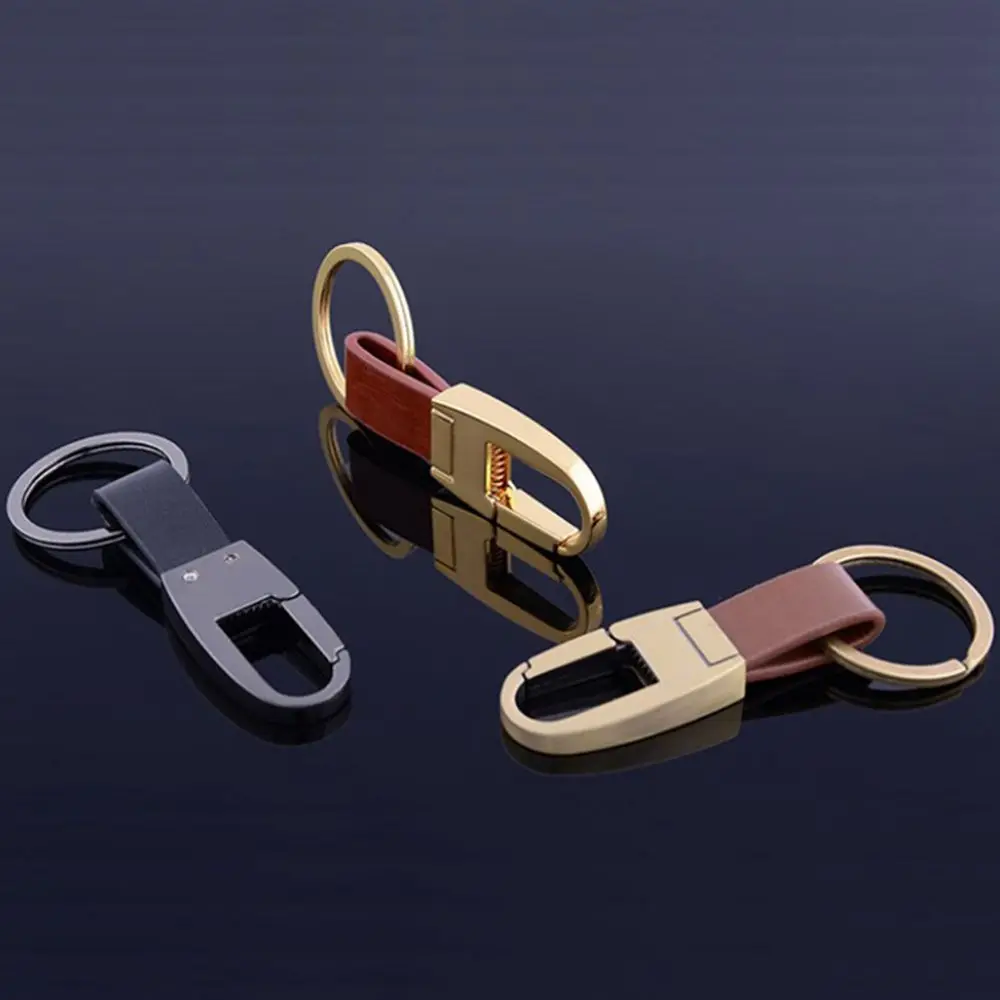 Креативный модный кожаный карабин-Зажим Автомобильный брелок для ключей Мужская