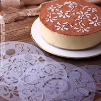 stencils flower cake plastic spray cake cappuccino latte coffee birthday decoration wedding cake bakery tools diy fondant mold