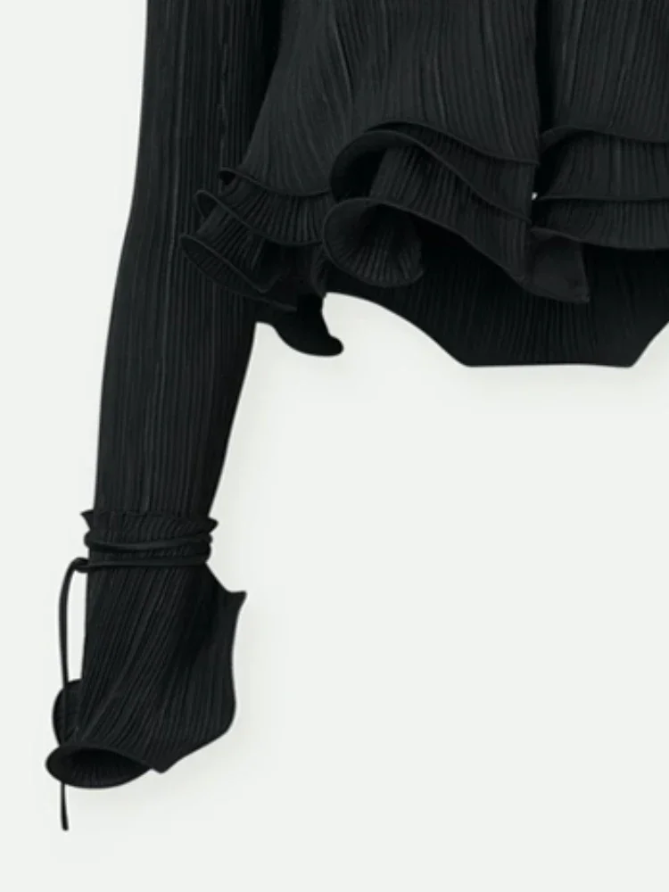 Новая корейская женская рубашка с рюшами темпераментные женские топы v-образным