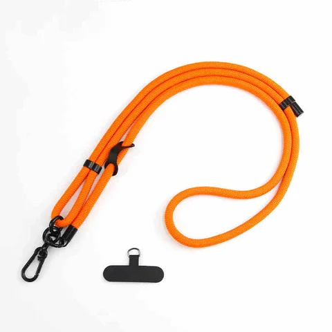 Нейлоновый ремешок для телефона, длина 150 см, регулируемый съемный шейный шнур, уличный универсальный ремешок через плечо, зажим для карт для мобильного телефона