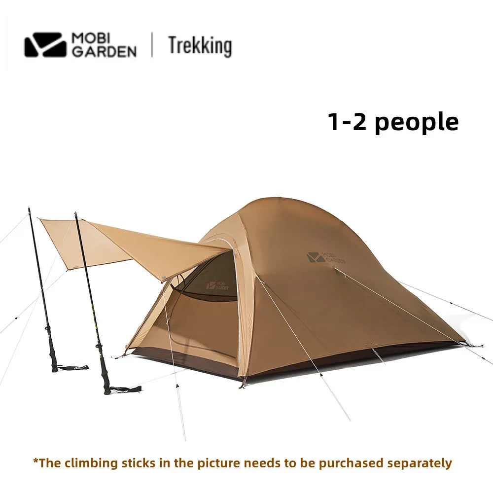 

Mobi Garden Outdoor Camping Bag Packing Ultralight Tent Double Layer Lightweight-Trekking Mountaineering Tent 1-2 People