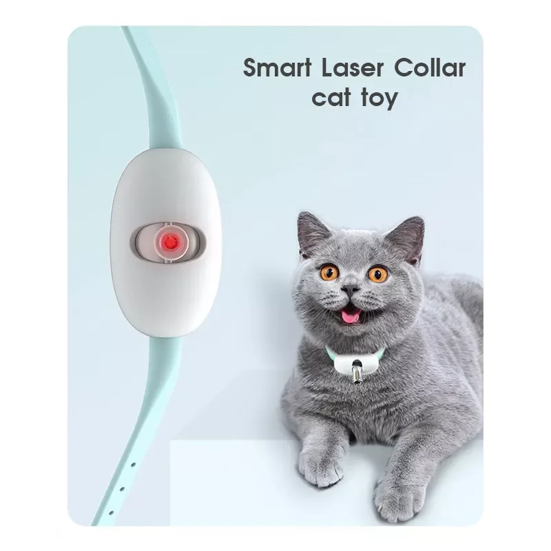 

NEW2023 Automatic Cat Toy Smart Laser Teasing Cat Collar USB Charging Kitten Amusing Toys Interactive Training Pet Items