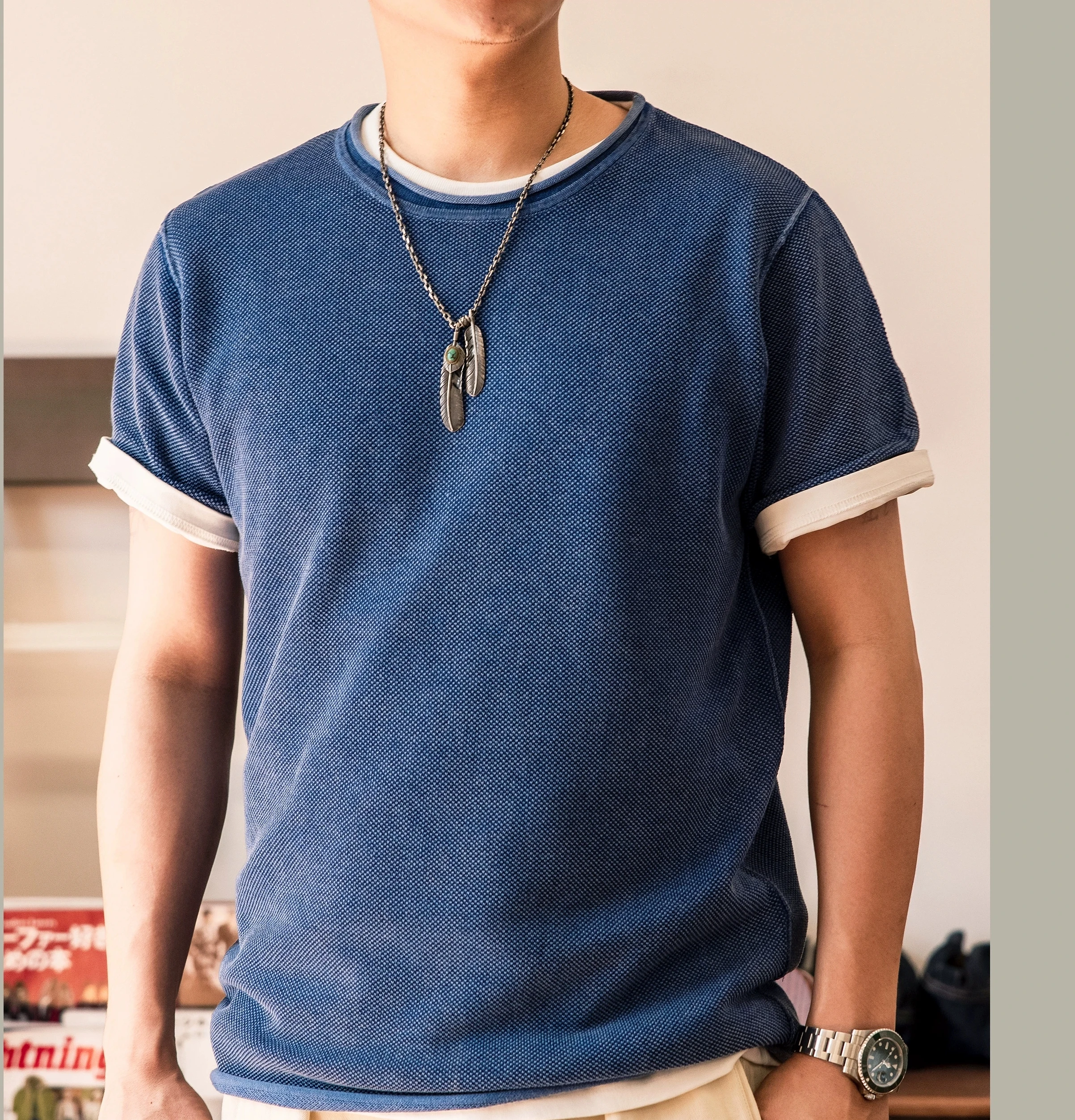 MY-0003 RedTornado большой размер Тяжелая Толстая гибкая Повседневная футболка хлопок