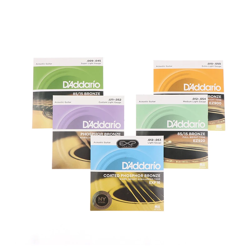 

Acoustic Guitar String One Set Of 6 Strings Bronze Material Full Bright Tone Extra Light Gauge Electric Guitar Strings sets