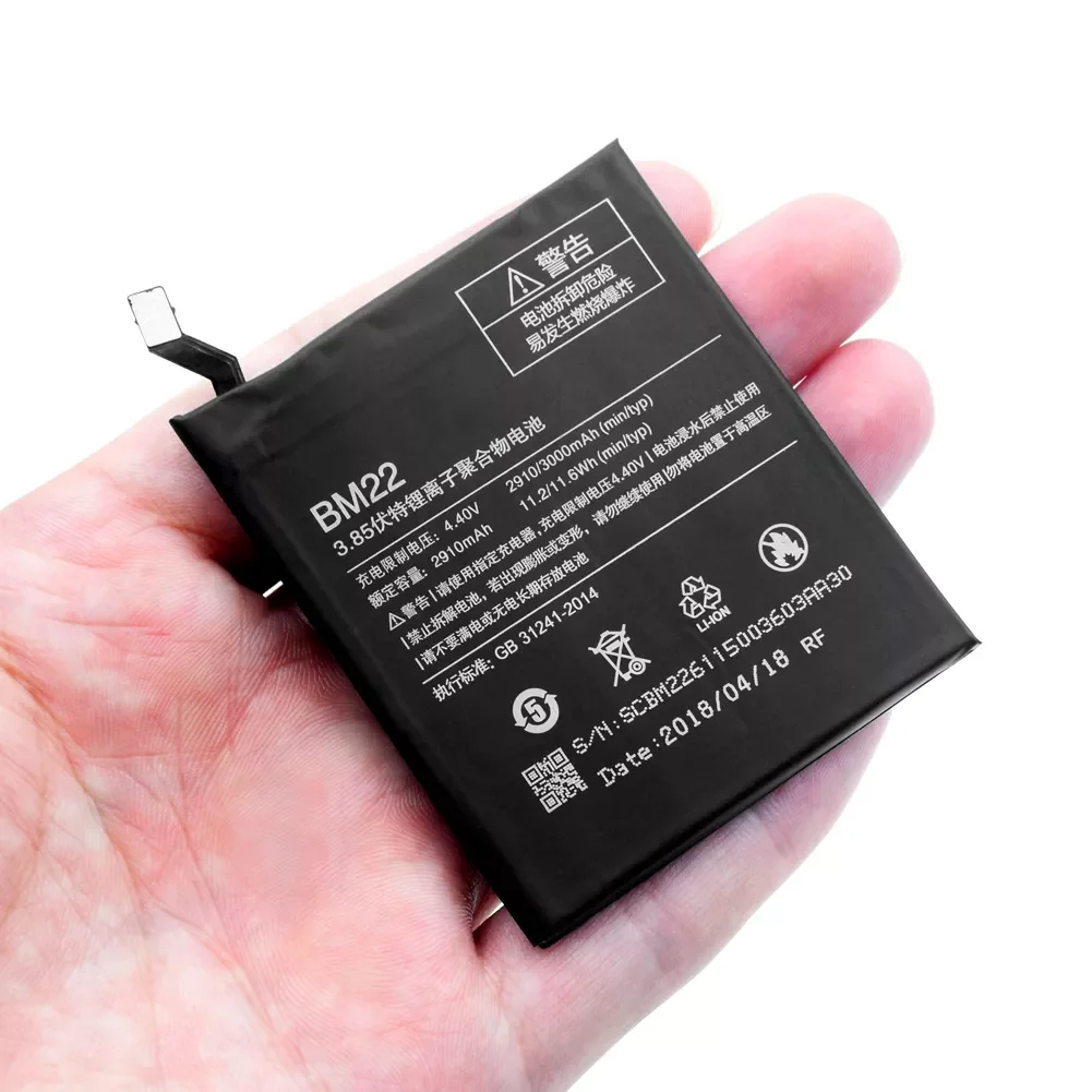 

2023New Phone Battery BM22 3000mAh High Capacity High Quality BM 22 Lithium Replacement Battery Bateria for Xiaomi MI5 MI 5