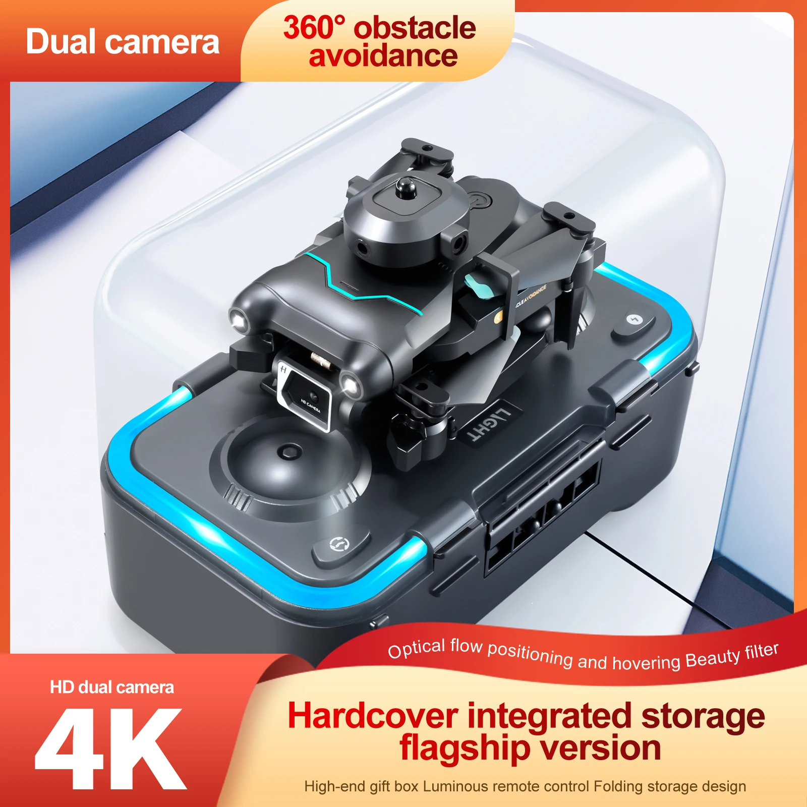 

Mini Drone 4K HD Professional Camera Drones Optical Flow Hover Obstacle Avoidance Foldable Quadcopter RC Helicopter Dron Boy Toy