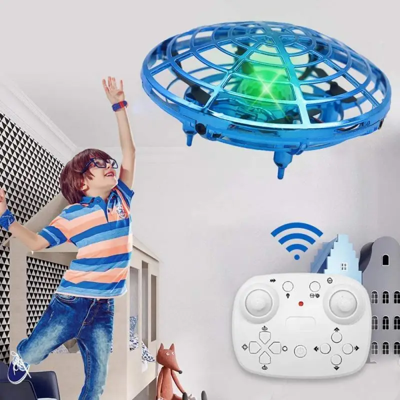 

Mini RC UFO Drone With LED Light Gesture Sensing Quadcopter Anti-collision Induction Flying Ball Dron Toys for children