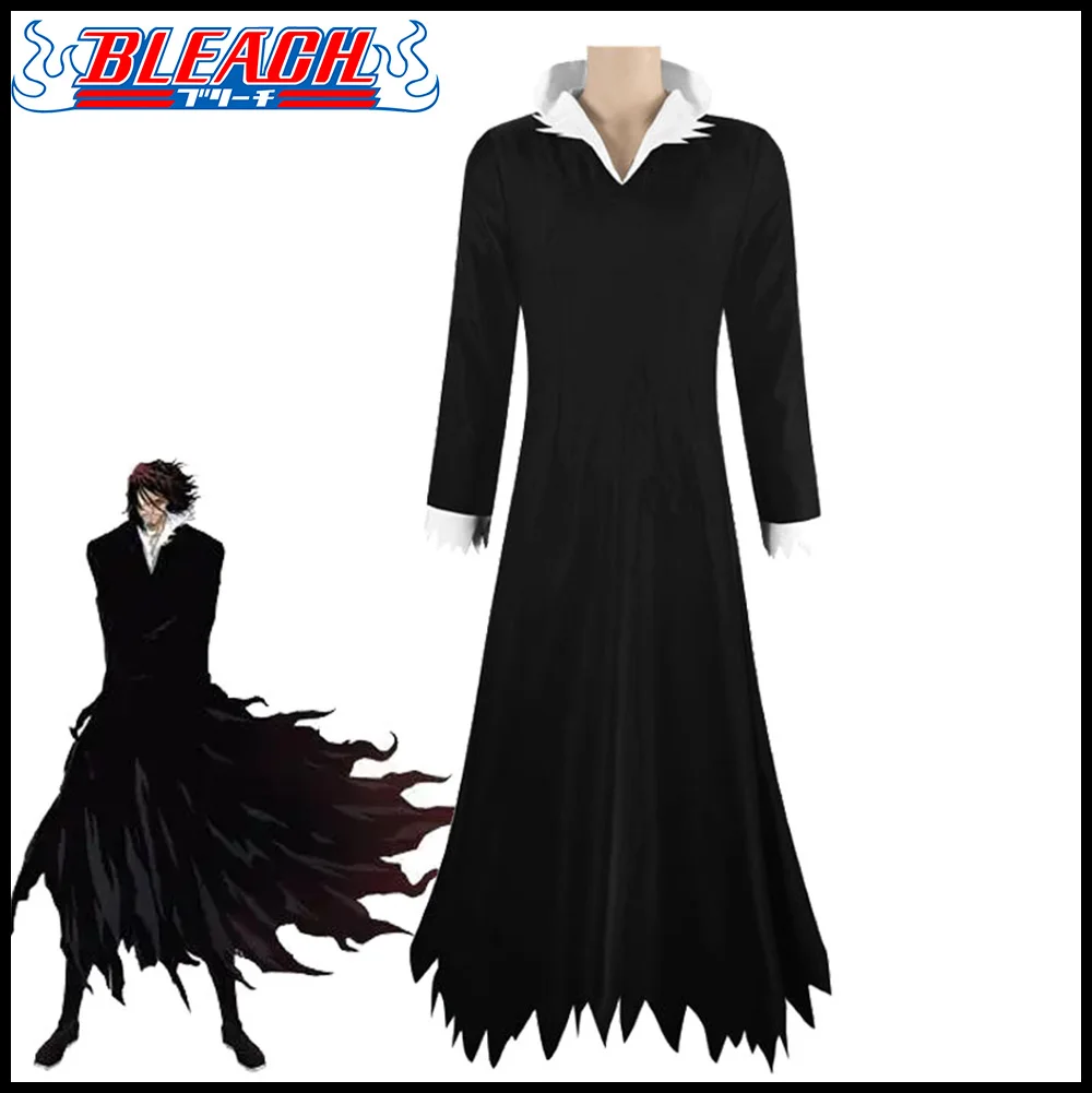 

Anime Bleach Tensa Zangetsu Cosplay Costume Anime Thousand-Year Blood War Arc Uncle Zangetsu Gown Unisex black Robe Hallowmas