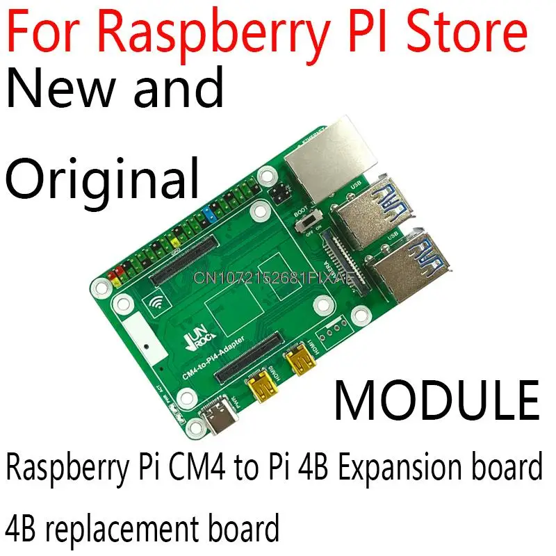 

Adapter Based on the Raspberry PI CM4 conversion 4B adapter expansion board, an alternative to the Raspberry PI 4 CM4-to-Pi4